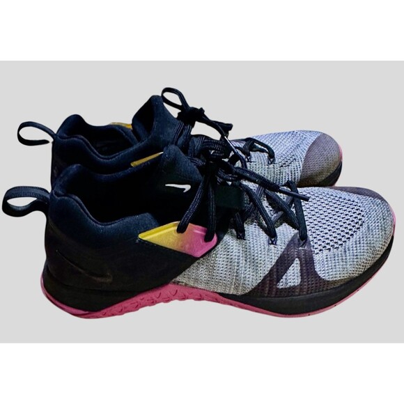 Nike Metcon Flyknit 3 Black/pink Training Running Shoe (AR5623 002) W10, M8.5 - Picture 5 of 8